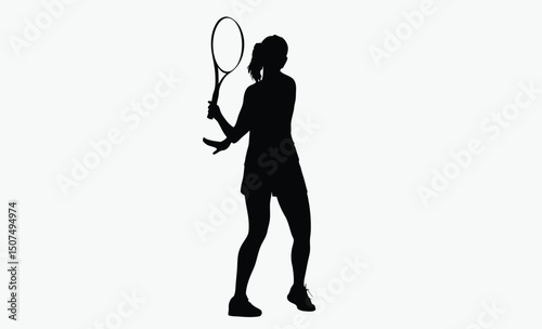Female Tennis Player Silhouette
