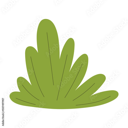 Fragments of green grass. A set of isolated bundles of grass.