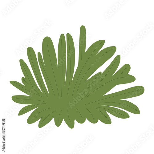 Fragments of green grass. A set of isolated bundles of grass.