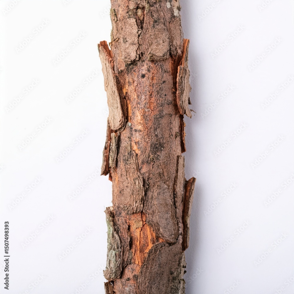 Naklejka premium Bark piece isolated on white background