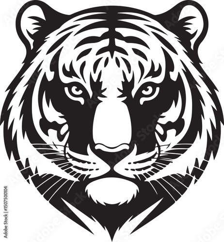 tiger head silhouette
