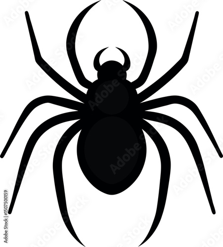 black spider vector illustration