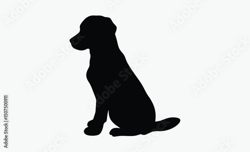 Dog Silhouette Vector Illustration