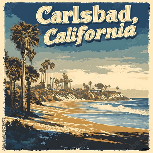 Carlsbad, California coastal scene.