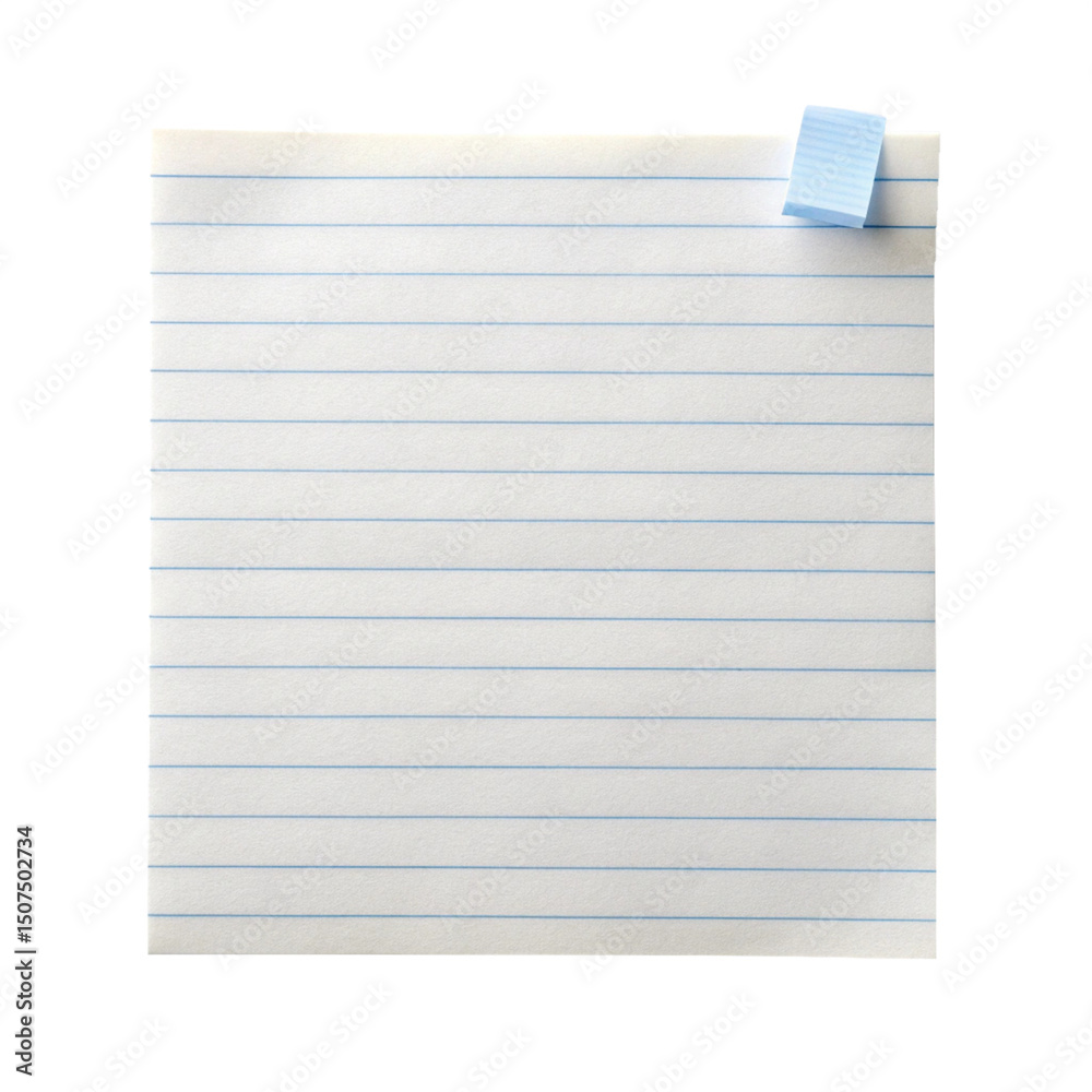 Naklejka premium blank note paper on white background