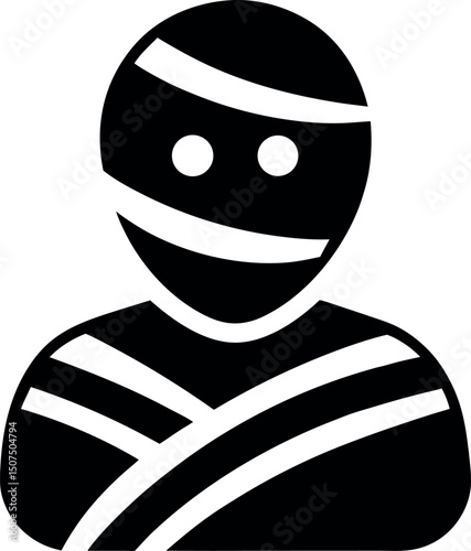 Mummy silhouette vector Illustration
