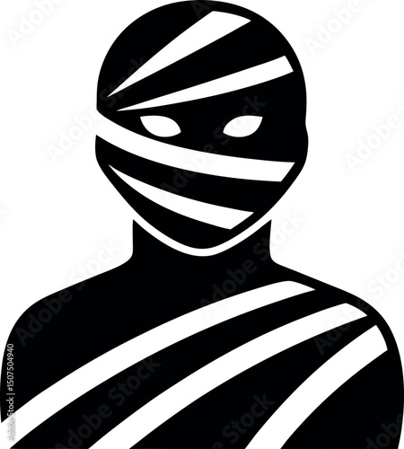 Mummy silhouette vector Illustration

