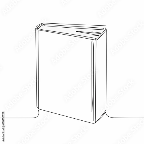 Simple line drawing of a single book, representing knowledge and learning