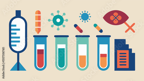 Multiple Test Options A graphic representing a variety of test kits side by side DNA microbiome with icons symbolizing each type of test.
