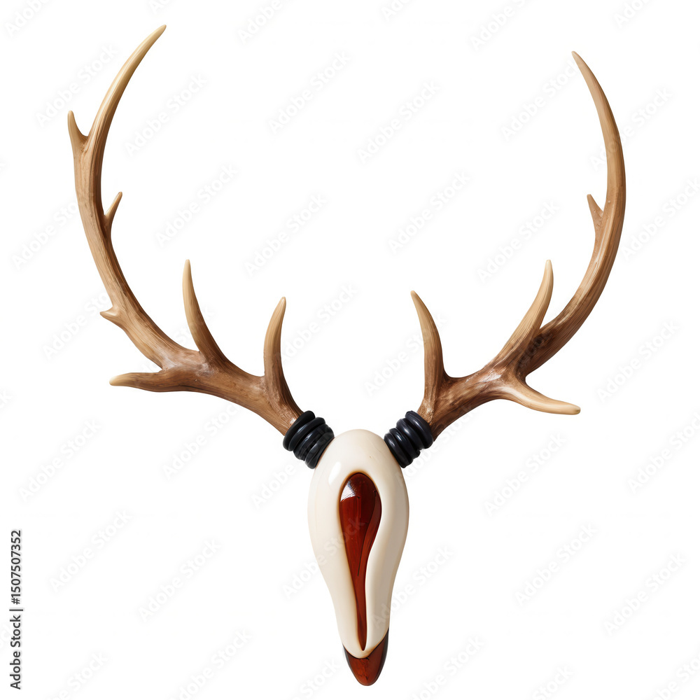 Fototapeta premium Faux Antler Pendant Unique Home Decor with Elegant Antler Design and Cord