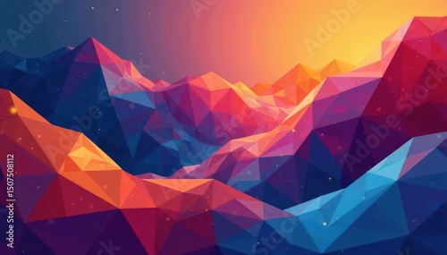 Abstract geometric shapes, infinitely repeating , modern, tech, abstract