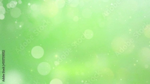 Soft Green Bokeh Light Background 4K Gentle green bokeh particles floating in air. Ideal for spa, skincare, or wellness-related visuals
