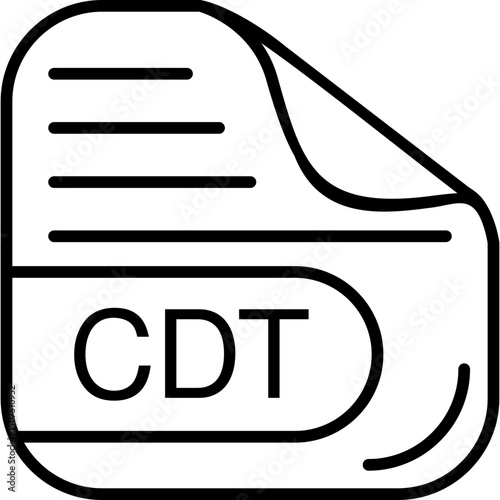 Obraz na płótnie CDT File Format Icon
