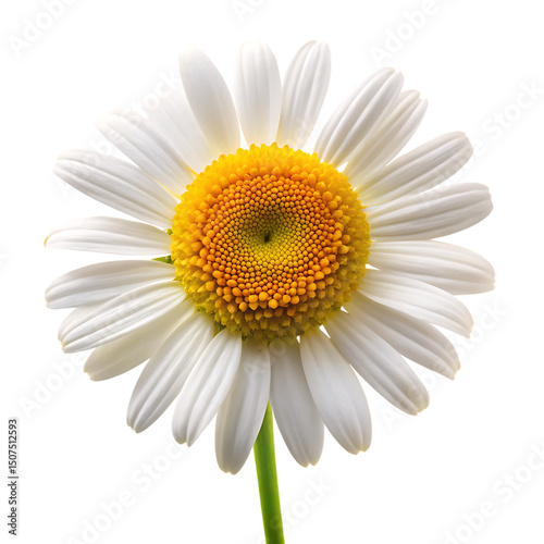 Single daisy flower isolated on white background png ai generated isolated on a white background