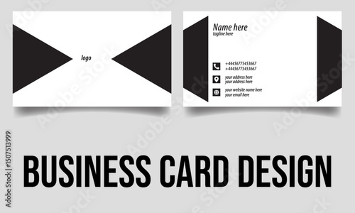 Modern Sleek Business Card Design. Minimal design.