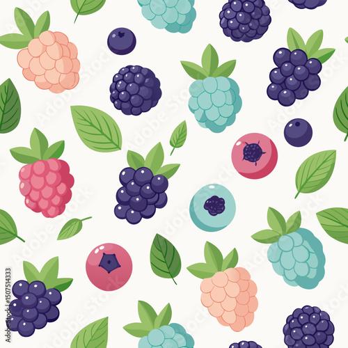 seamless background with berries