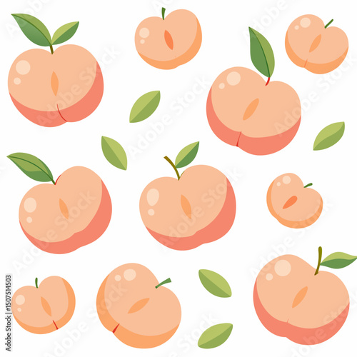 seamless pattern with peaches