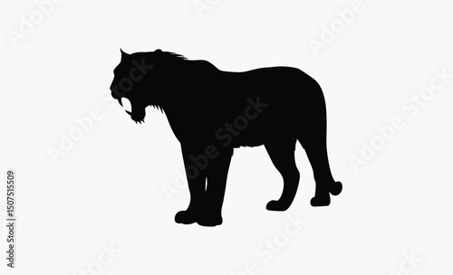 Big Cat Silhouette Vector