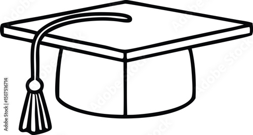 Simple Black Mortarboards  Vector Icon 

