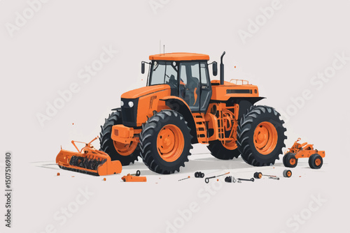 Powerful Tractor Disassembly with Tiny Mechanics
