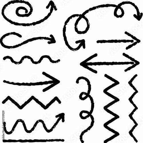 Hand-Drawn Arrow & Doodle Vector Set for Design & Infographics.