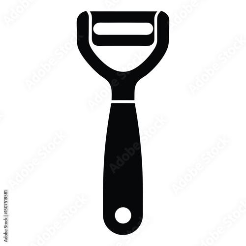Black Vegetable Peeler with Ergonomic Handle for Kitchen Gadgets and Food Prep