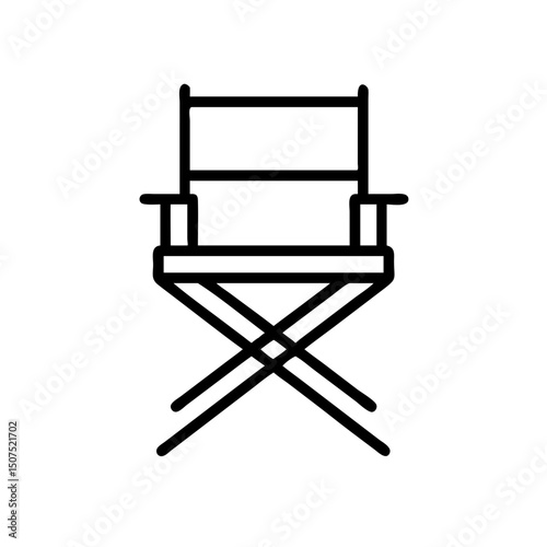 director chair, film production, cinema, movie set, entertainment, studio, Hollywood, movie, film, seat, equipment, professional, camera, action, theater, production, video, isolated, symbol, simple