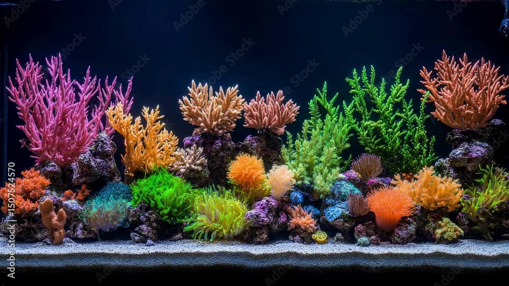 Vibrant Rainbow Reef Aquarium Landscape