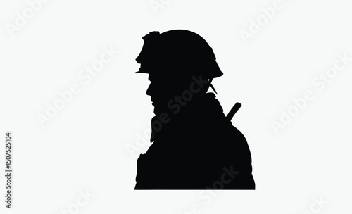 Firefighter Profile Silhouette