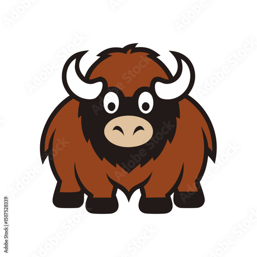 Musk ox mascot logo vector art