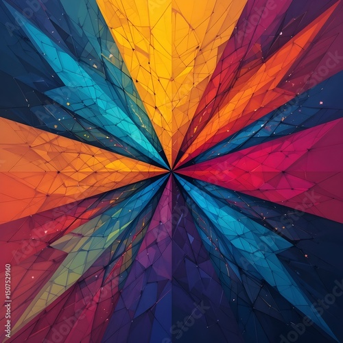 abstract colorful background with triangles