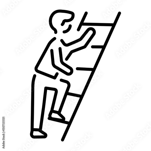 An outline style icon of ladder