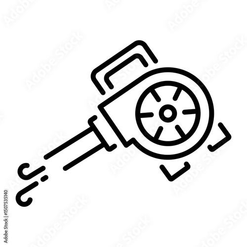 A linear style icon of air blower
