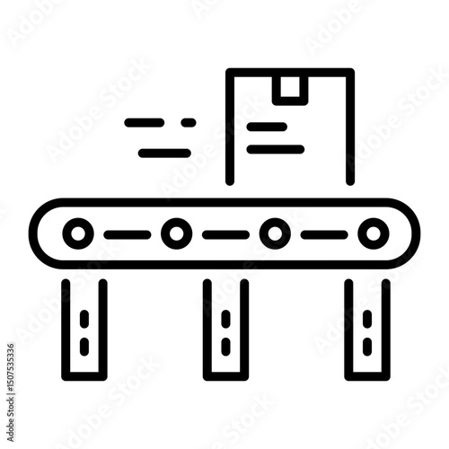 A linear style icon of conveyor
