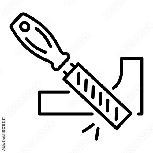 An outline style icon of rasp