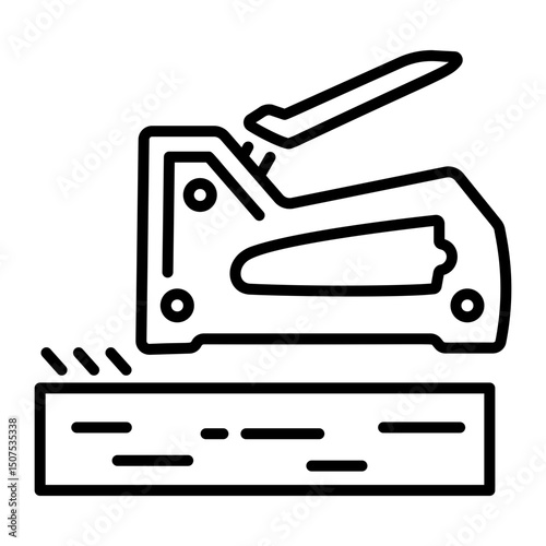 A line style icon of staple gun