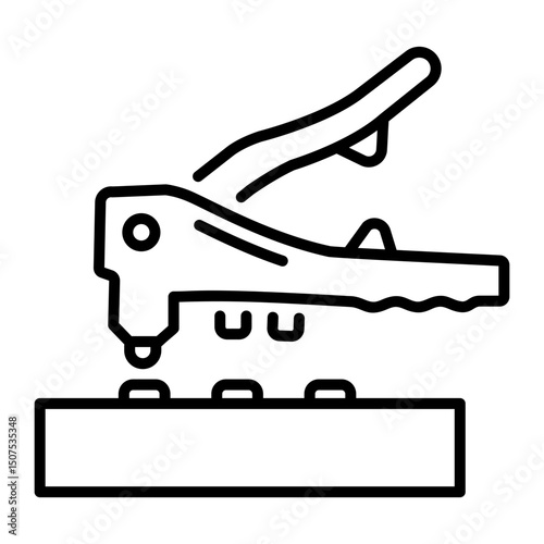 A line style icon of rivet fastener