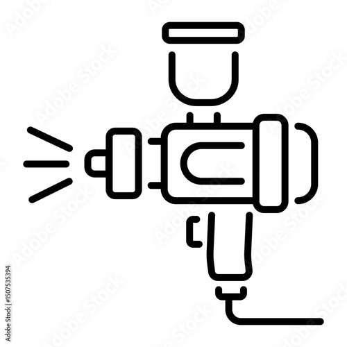 A line style icon of spray gun