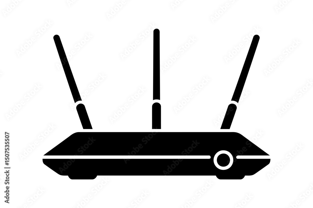 Fototapeta premium Wireless router wifi network internet connection