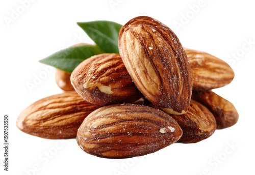 Nutritious roasted almonds kitchen food cozy healthy snacking isolated on transparent background