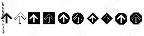 Up arrow vector icon set. scroll illustration sign collection. Direction symbol or logo.