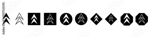 Up arrow vector icon set. scroll illustration sign collection. Direction symbol or logo.