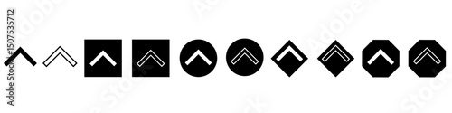 Up arrow vector icon set. scroll illustration sign collection. Direction symbol or logo.