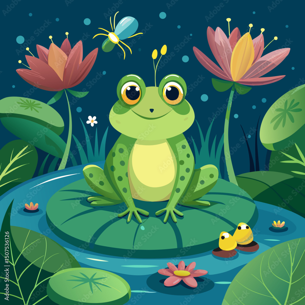 Fototapeta premium frog on a flower