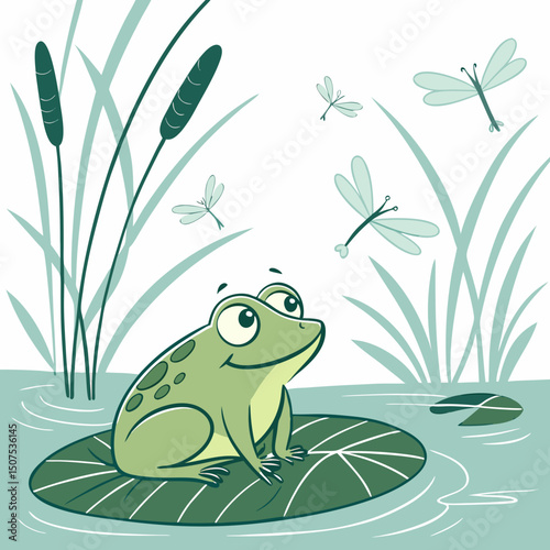 frog in the pond