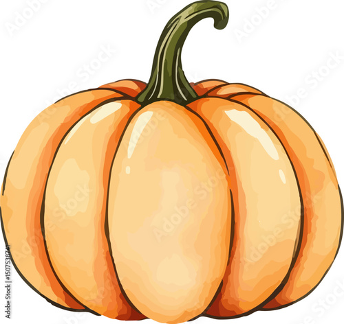Cute hand drawn pumpkin.