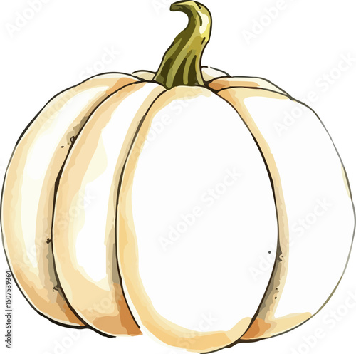 Cute hand drawn pumpkin.