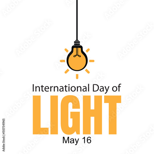 Vector graphic of international day of light good for international day of light celebration banner, poster, card and social media post with copy space area