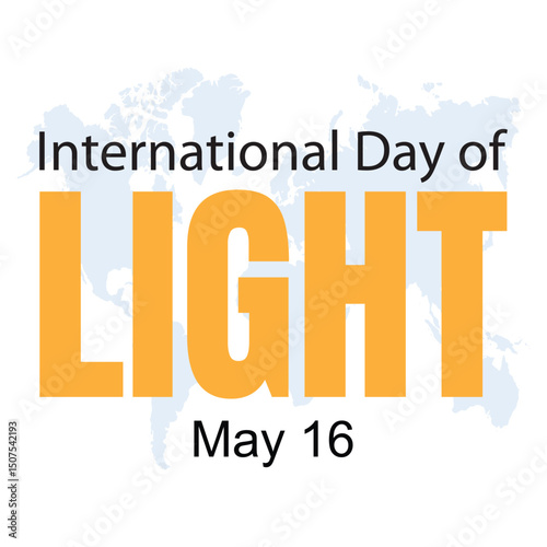 Vector graphic of international day of light good for international day of light celebration banner, poster, card and social media post with copy space area