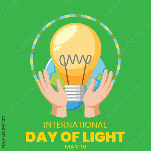 Vector graphic of international day of light good for international day of light celebration banner, poster, card and social media post with copy space area